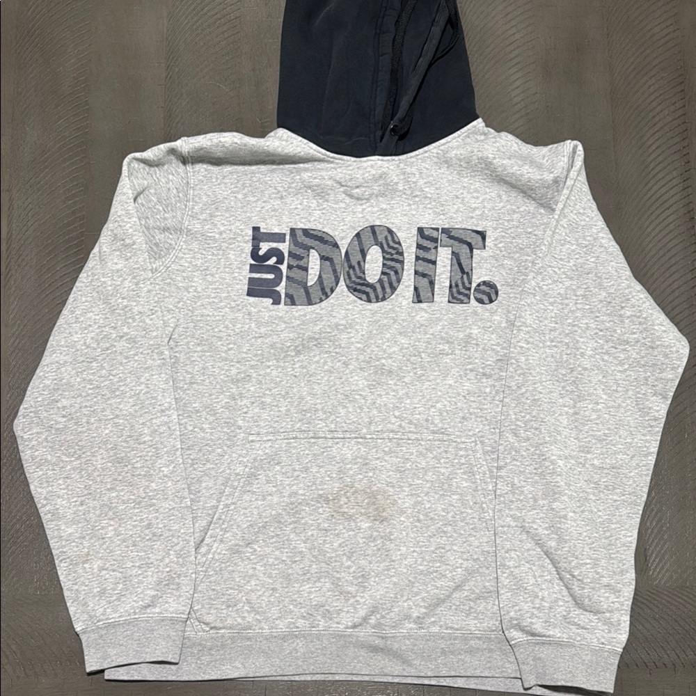 Nike Gray and Black Hoodie size large